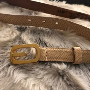 EMMANUEL Reptile Leather Belt Size Large